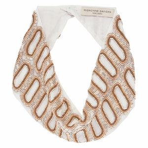 White & Gold Thora Scarf Necklace