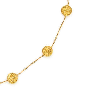 Valencia Delicate Station Necklace in Gold
