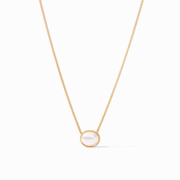 Verona Solitaire Necklace - Pearl