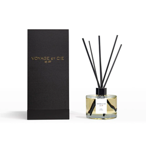 Voyage et Cie six reed diffuser with clear glass jar