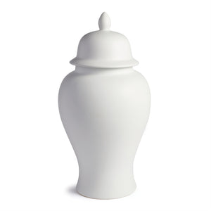 Large White Matte Ginger Jar