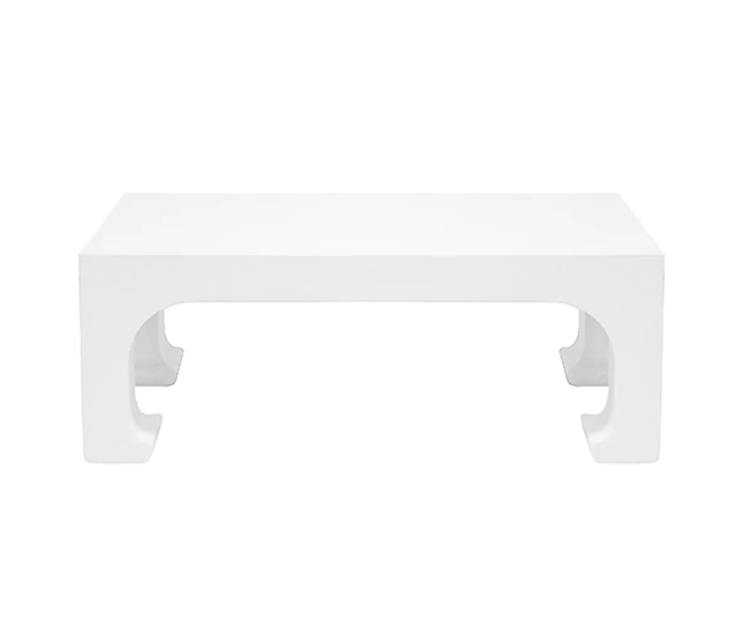 White Pagoda Style Coffee Table