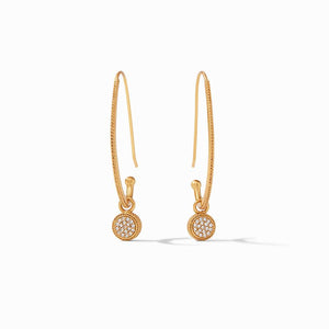 Earrings Windsor Gold Pave Cubic Zirconia