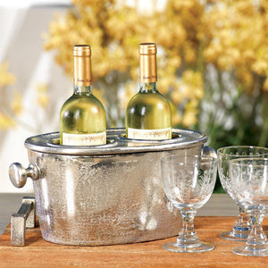 Raw Aluminum Wine Bottle Holder