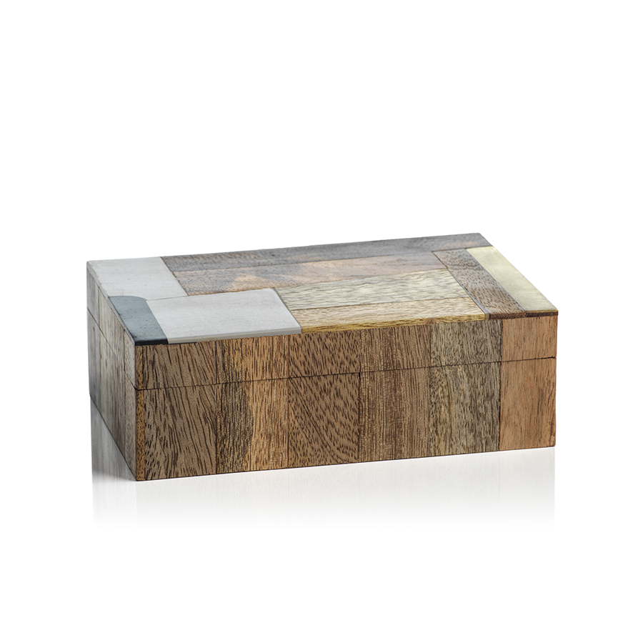 Abstract Wood Inlay Box
