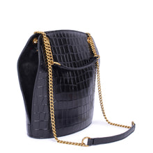 Load image into Gallery viewer, Yvonne Bag in Croc Black